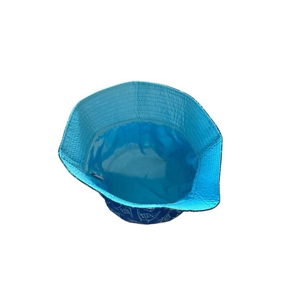 Juicebox Bucket Blue Hat Sun Baby White Hang Ten Hand Sign UV 50+ One Size - Picture 2 of 7